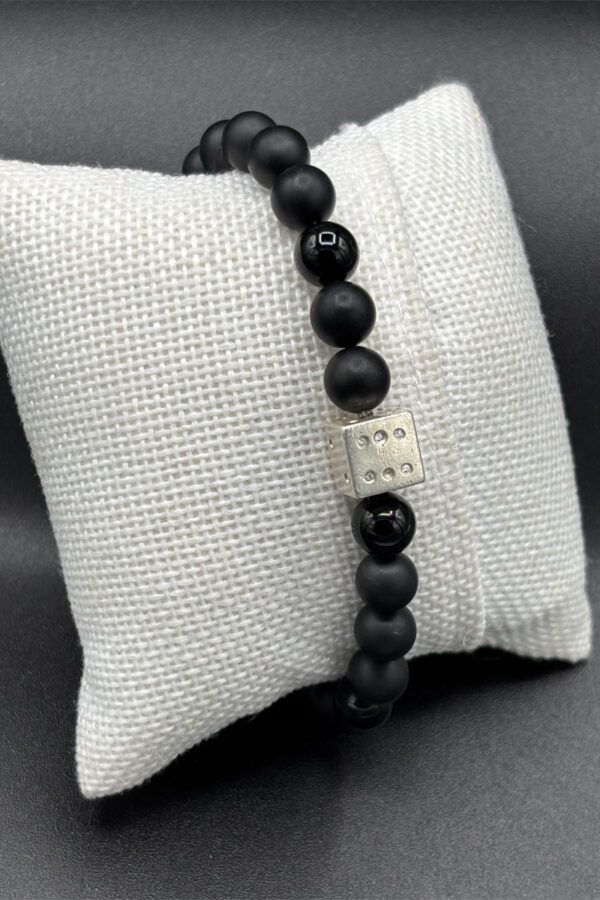 Diamond cube bracelet Black - White-Gold 8ct