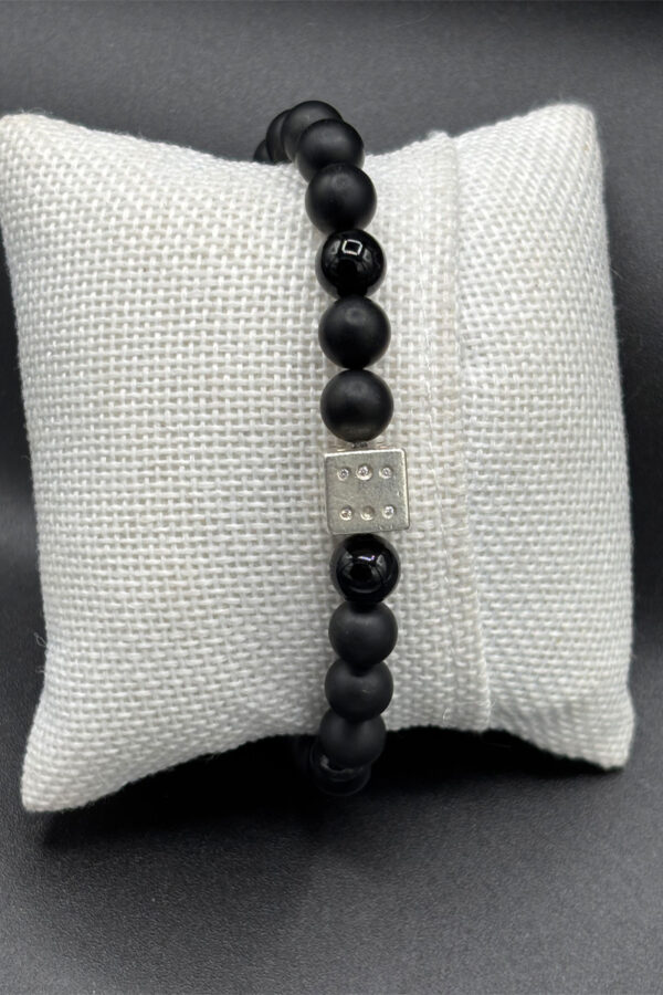 Diamond cube bracelet Black - White-Gold 8ct - immagine 3