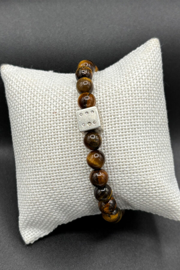 Diamond cube Armband Braun - Weißgold 14k