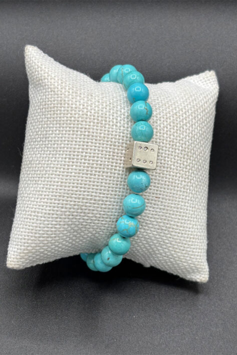 Diamond cube bracelet Turquoise - White-Gold 14ct